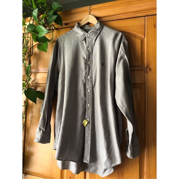 Ralph Lauren Yarmouth button-down shirt SZ 17 1/2 - Picture 2 of 11